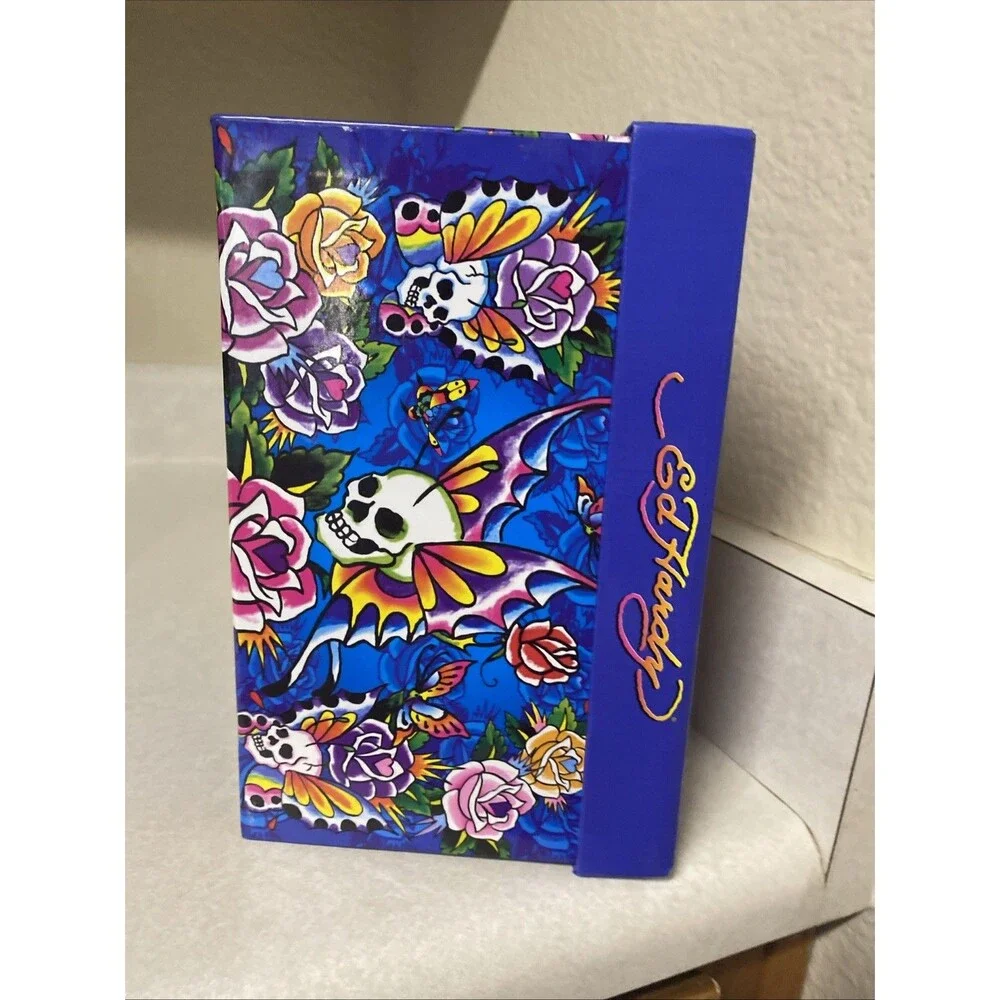 Ed Hardy Lisa Frank Folder Skull Butterflies Roses Tattoo Y2K Vintage Rare